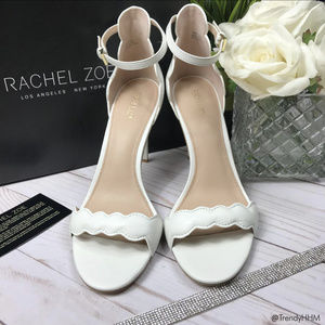$258 RACHEL ZOE Scalloped Leather Sandal